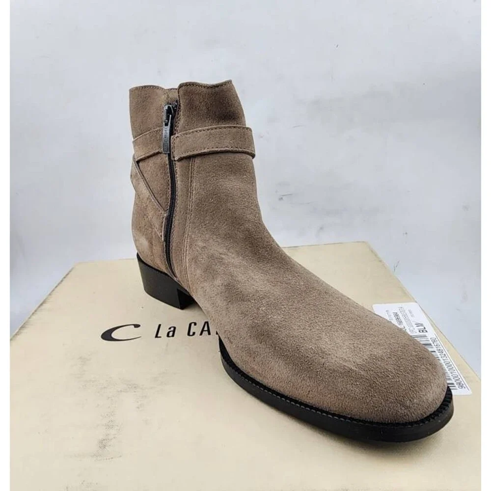La Canadienne Sancton Waterproof City Dry Boots Women's 10 Caribou Suede Leather